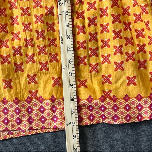 Unique Spectrum Boho Print Tassel Rope Tie Top Multi Orange Size 3X - Picture 7 of 9